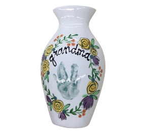 Lethbridge Floral Handprint Vase