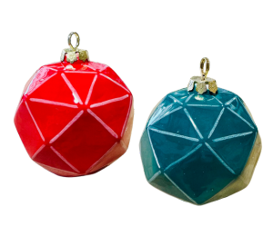 Lethbridge Jewel Toned Faceted Ornament