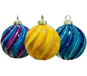 Lethbridge Jewel Toned Spiral Ornament